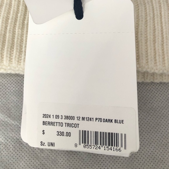 Moncler - Wool Stripe Cable Knit Hat - Picture 9 of 9